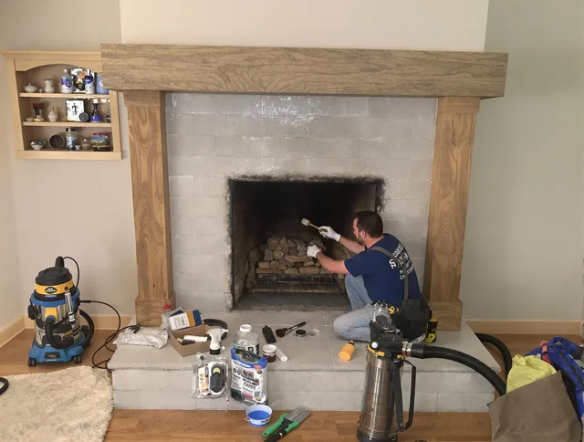 Detailed creosote removal process by Northbridge Chimney Sweep in Northbridge, MA