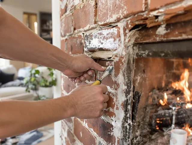 Routine fireplace repair by Northbridge Chimney Sweep in Northbridge, MA