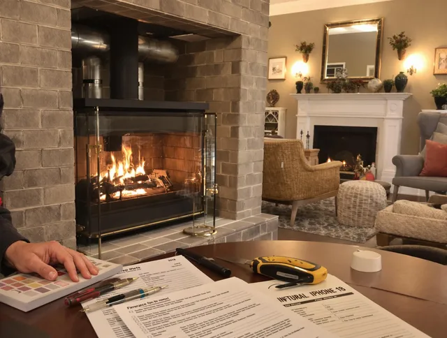 Northbridge Chimney Sweep verifying fireplace safety measures in Northbridge, MA