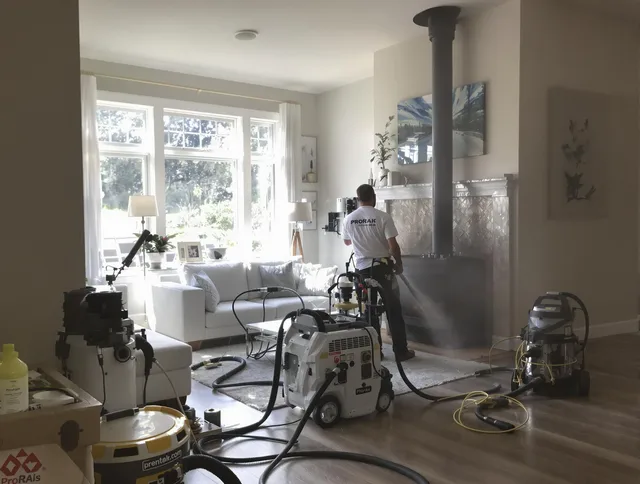 Soot removal service by Northbridge Chimney Sweep for a fireplace in Northbridge, MA